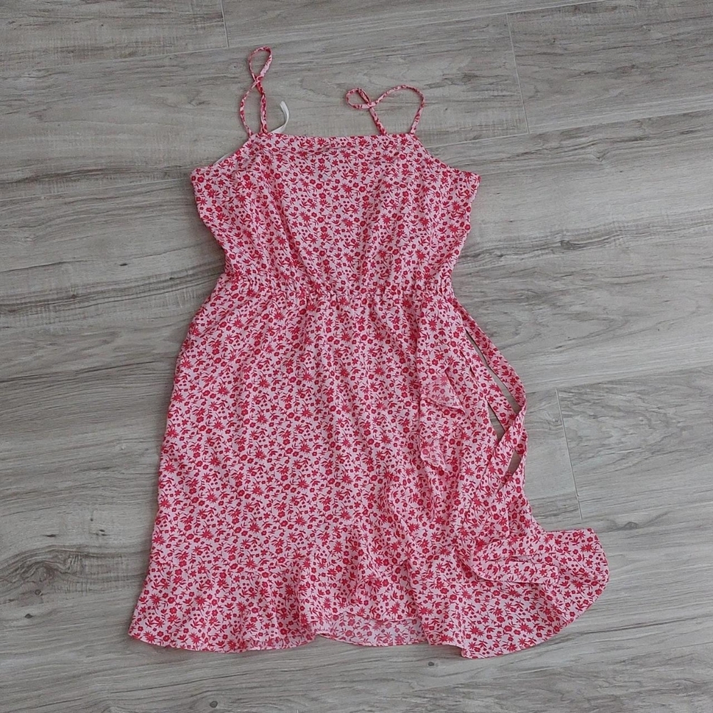 Floral Red Dress